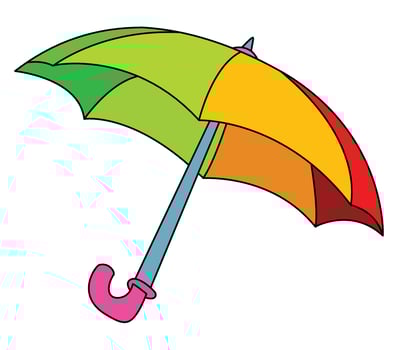 Colurful umbrella isolated on a white background vector