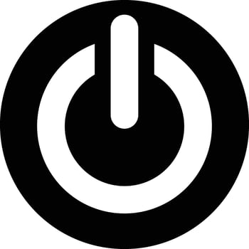 Switch icon, on off, stop start icon vector