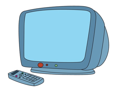 Cute tv cartoon vecto vector