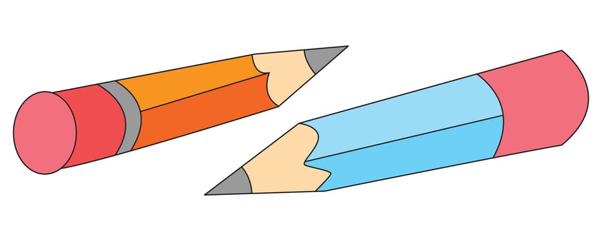 Pencil isolated on a white background vector