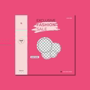 Fashion and beauty social media post design vector