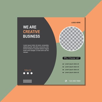 Creative Business social media post template design vector