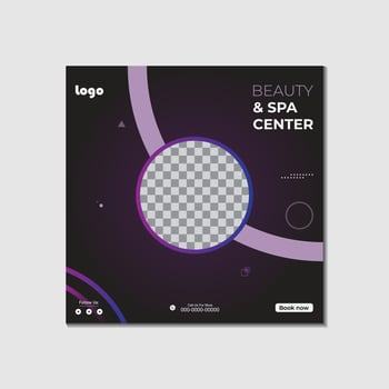 Social media post template design vector