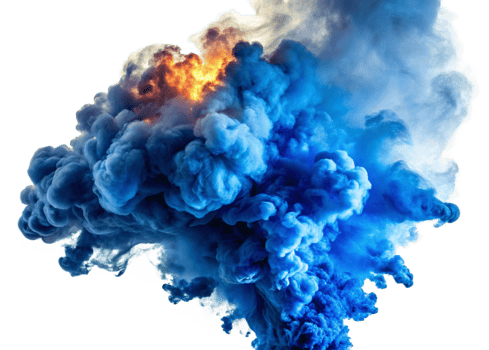 Abstract blue smoke on transparant background for design png