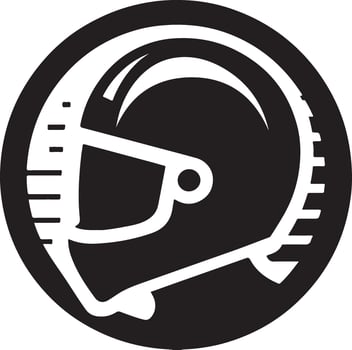 Helmet icon in white background. vector
