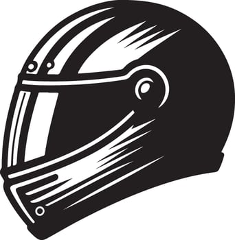 Black helmet icon. vector