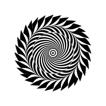 Abstract Circle Lines Spiral - Minimalist Black and White Geometric Design for Stylish Art vector