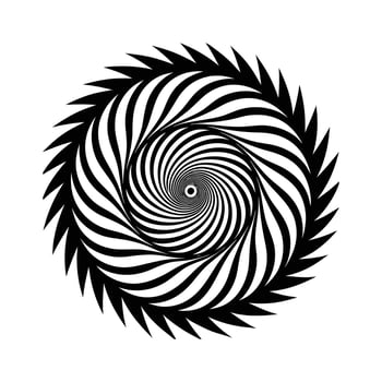 Abstract Circle Lines Spiral - Minimalist Black and White Geometric Design for Modern and Stylish Art vector