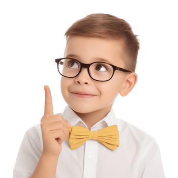 Smart Kid Have An Idea Isolated on Transparent Background png