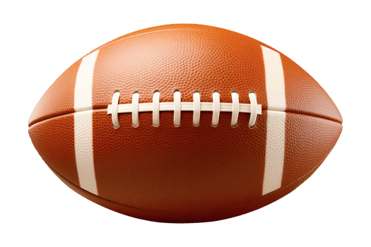 American Football Ball Pigskin Isolated on Transparent Background png