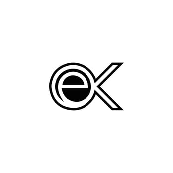 Alphabet letters Initials Monogram logo EK KE vector