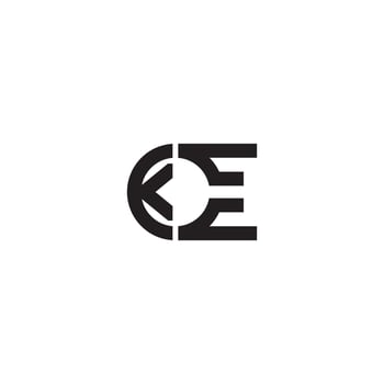 Stylish KE or EK Monogram Logo Design vector