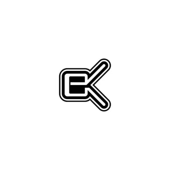 KE EK Alphabet Initial Logo with a Stylish Touch vector