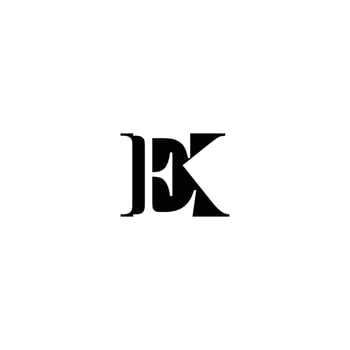 Alphabet letters Initials Monogram logo EK KE vector