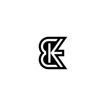 Professional Initial Monogram Logo of KE and EK Letters vector