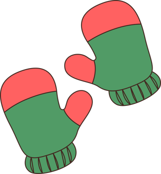Christmas gloves illustration png