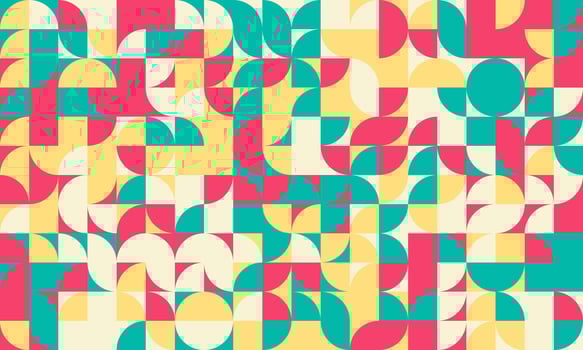 Geometric pattern featuring minimal shapes and seamless design. Great for abstract backgrounds, trendy posters, or textile prints. Modern and artistic simplicity. vector
