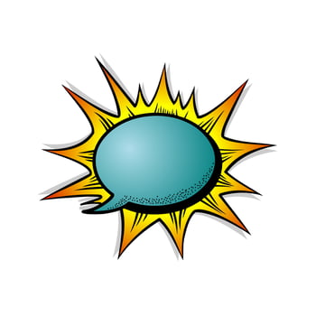 Colorful illustration of sound balloons for comic strips and advertising vector