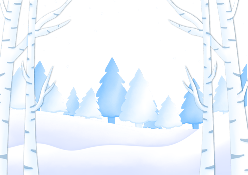 Winter scene with snow covered trees and snow png