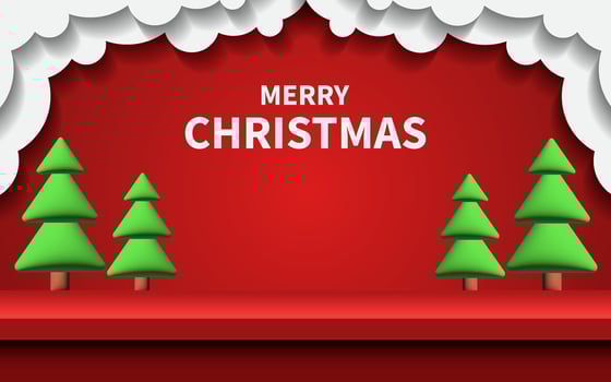 Merry Chrismast and Happy New Year. Christmas background with beautiful decorations vector