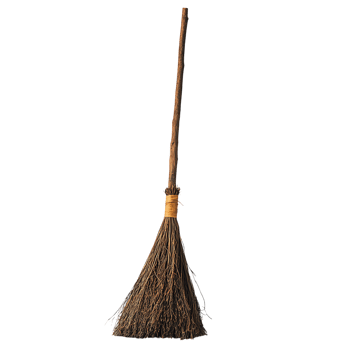 A broom with a wooden handle and a long handle png