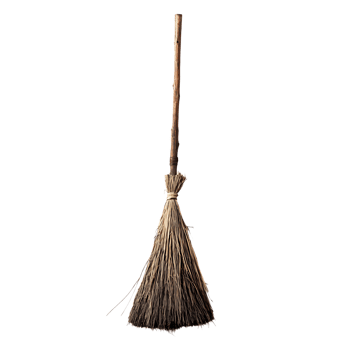 A broom with a long handle and a wooden handle png