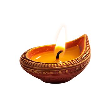 A small yellow candle lit in a bowl png