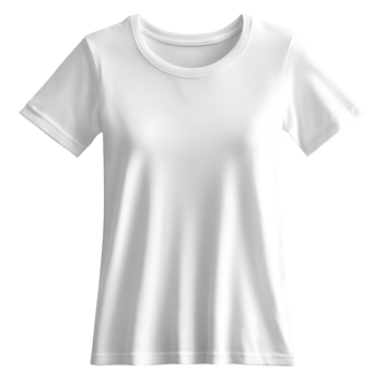 white t - shirt on transparent background png