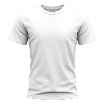 white t - shirt on transparent background png
