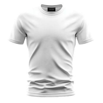 white t - shirt on transparent background png