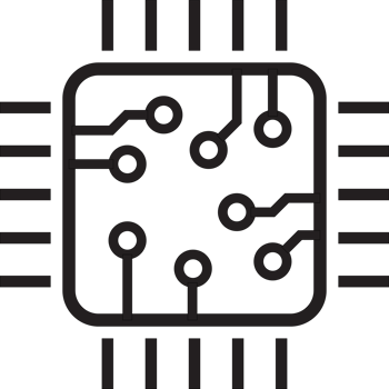 Processor chip icon for graphic design, logo, web site, social media, mobile app, ui illustration png