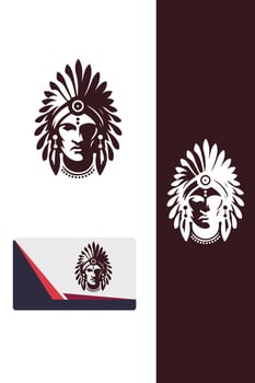 The Eternal Warrior indean head logo vector