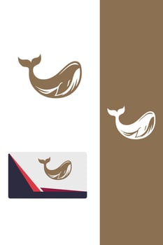 Sea Monarch Whale Logo vector