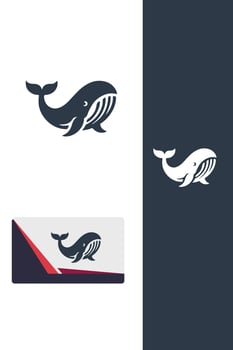 The Mighty Whale Logo vector