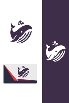 Blue Tide Whale Logo vector
