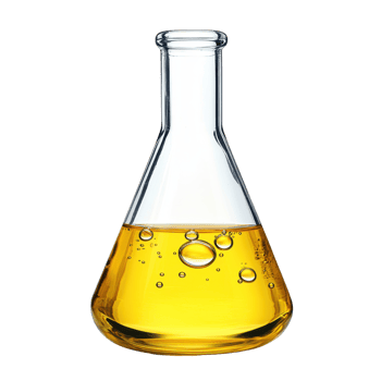 Yellow Liquid in Erlenmeyer Flask Science Experiment Lab Chemistry Research png