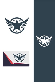 Sky Star wings Logo vector