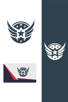 Astral Ascent Star Wings Logo vector