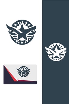 Astral Ascent Star Wings Logo vector
