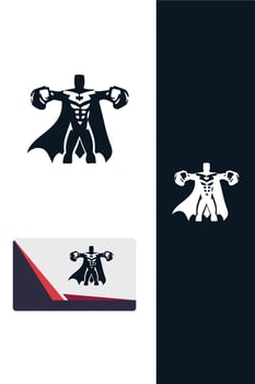 Arcane Hawk super hero logo vector