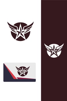 Cosmic Ascend Star Wings Logo vector