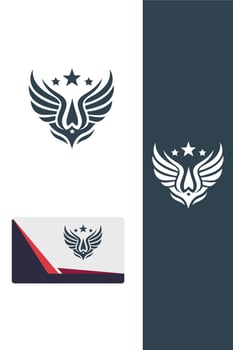 Celestial Surge Star Wings Logo vector