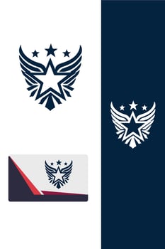 Interstellar Rise Star Wings Logo vector