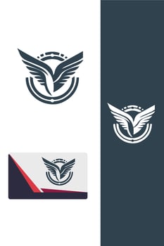 Solar Glide Star Wings Logo vector