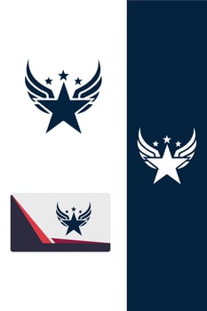 Nova Flight Star Wings Logo vector