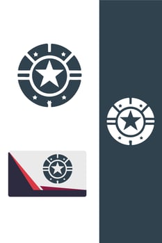 Cosmic Crest Star Wings Logo vector
