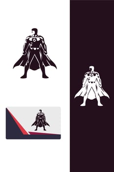 Thunder strike super hero logo vector