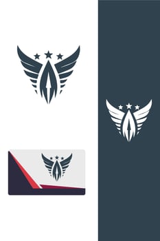 Stellar Wings Logo Design vector