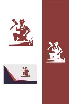 Vivid Canvas painter logo vector