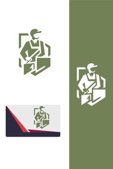 Hue Harmony painter logo vector